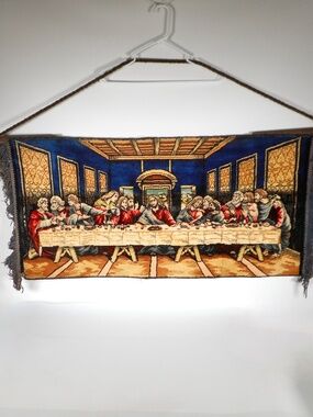 Last Supper Jesus Christ Tapestry Religious Wall Hanging Christian Art Da Vinci